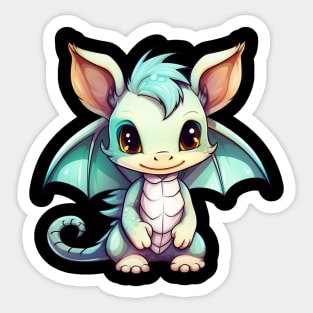 Kawaii Dragon Drawing Sticker